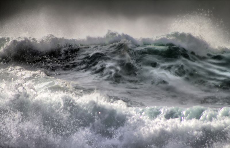 Killer wave it ocean storm weather with huge waves