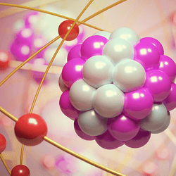 A model of an atom containing multiple electrons.