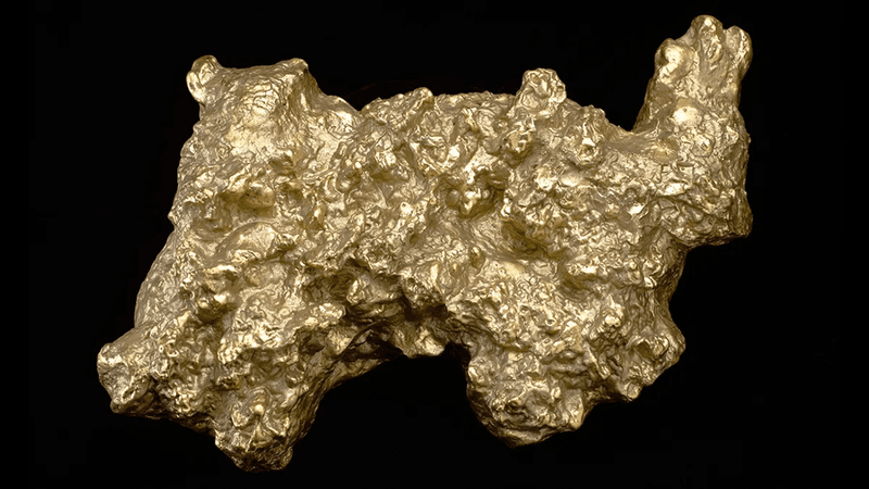 Gold nugget example.