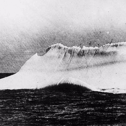 An iceberg which may have collided with the Titanic.
