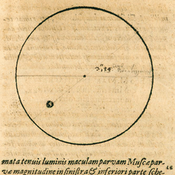 Kepler's two drawing of the Sun show the sunspot cluster to be different sizes, but agree on the location, which is more important.