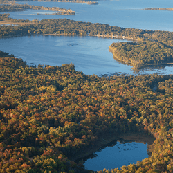 Arial view of Brainerd Minnesota.