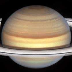 Saturn as seen by Hubble.
